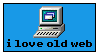 Image of an old PC Monitor. Captioned: 'I love old web'